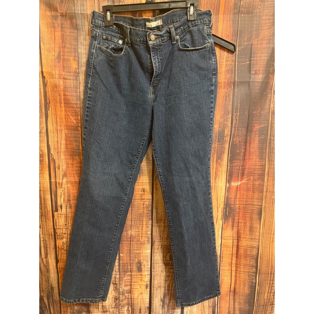 Levis 515 Bootcut Jeans Womens 14M Dark Wash Stretch Denim Blue 731L